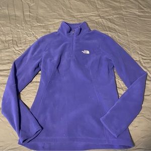 The North Face Fleece Half Zip Blue Purple Small
